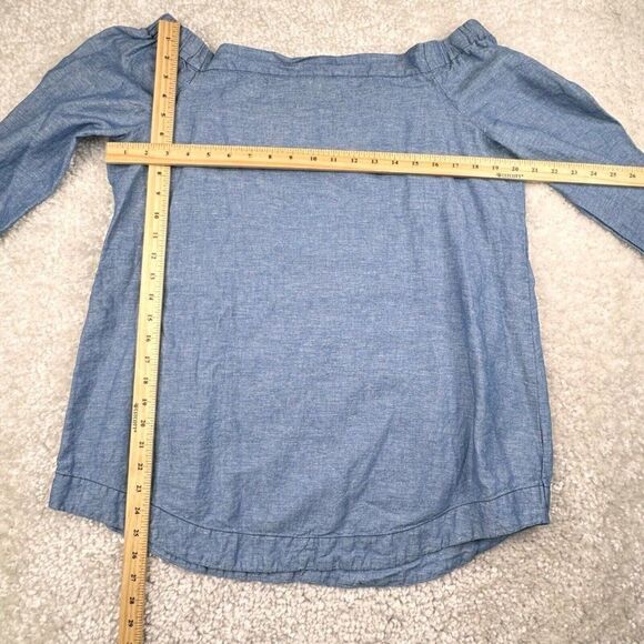 Free People Chambrey Linen Blend Off Shoulder Tunic Top - Picture 8 of 9